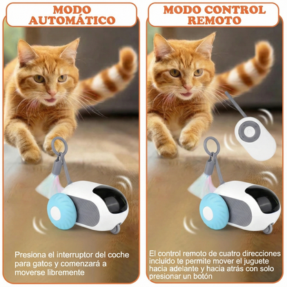 Juguete Inteligente Interactivo para Gatos – Auto y Control Remoto (2 Modos)