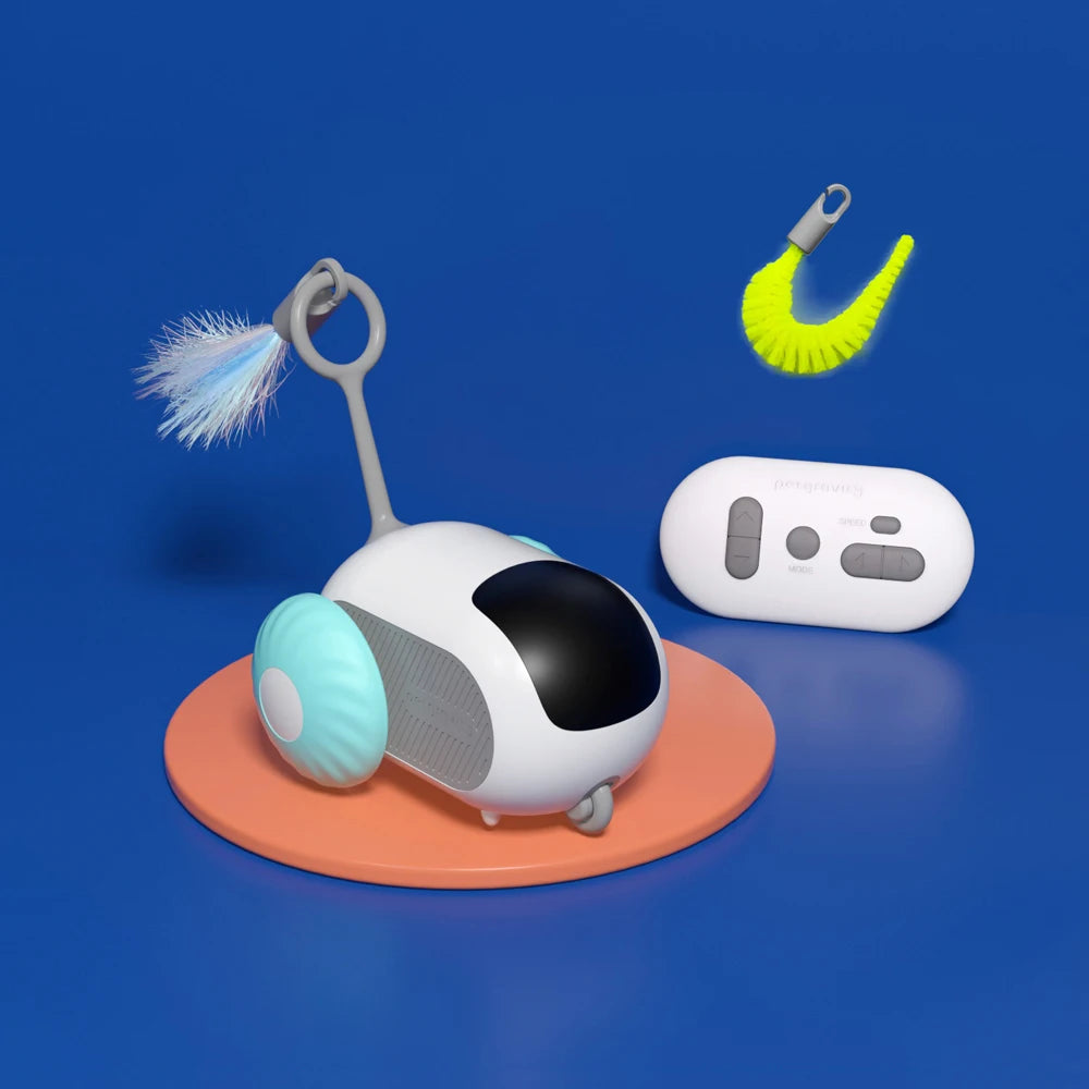 Juguete Inteligente Interactivo para Gatos – Auto y Control Remoto (2 Modos)